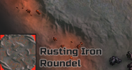 rusting iron roundel